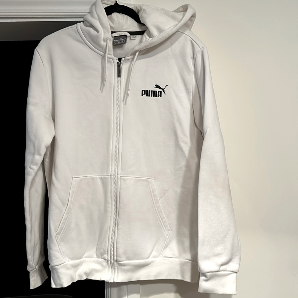 Puma White full zip hoodie.